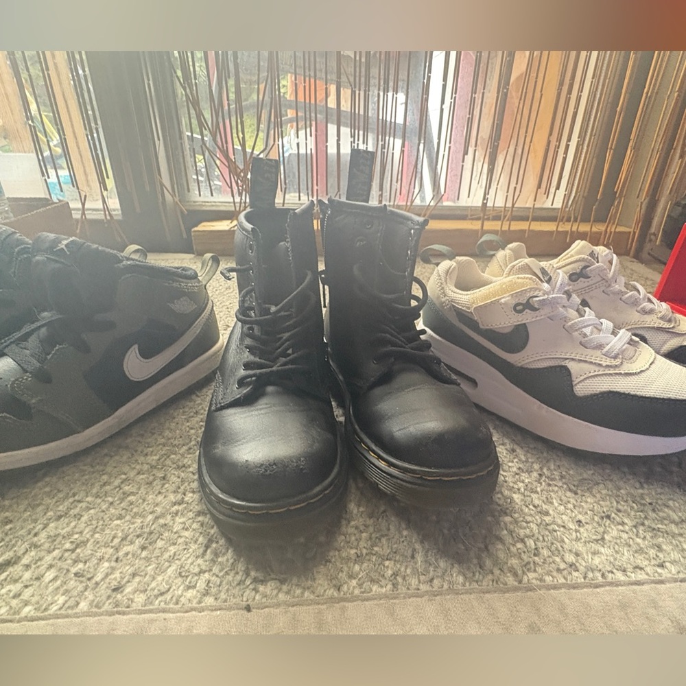 Dr. Martens Black Kids Boots and 2 pair Nike